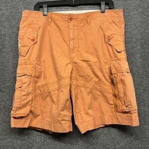 Polo Ralph Lauren Military‎ Surplus Shorts Mens 34 Orange Cargo Utility Y2K